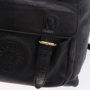 Gianni Versace Backpack Leather Black Gold Tone Auth BA15406-16