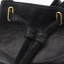 Gianni Versace Backpack Leather Black Gold Tone Auth BA15406-17