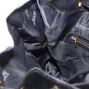 Gianni Versace Backpack Leather Black Gold Tone Auth BA15406-21