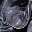 Gianni Versace Backpack Leather Black Gold Tone Auth BA15406-23