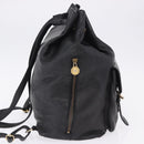 Gianni Versace Backpack Leather Black Gold Tone Auth BA15406-5