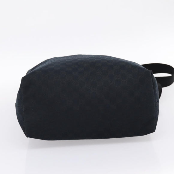 GUCCI GG Canvas Hand Bag 2way Black Silver 256099 Auth BA15407