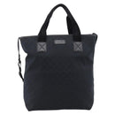 GUCCI GG Canvas Hand Bag 2way Black Silver 256099 Auth BA15407-13