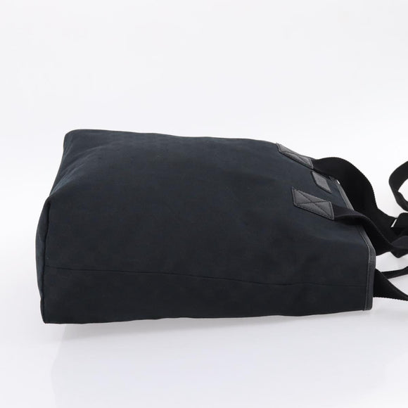 GUCCI GG Canvas Hand Bag 2way Black Silver 256099 Auth BA15407