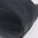 GUCCI Shoulder Bag Leather Navy Gold Tone 001 39 0791 Auth BA15410-14