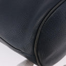 GUCCI Shoulder Bag Leather Navy Gold Tone 001 39 0791 Auth BA15410-15