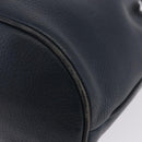 GUCCI Shoulder Bag Leather Navy Gold Tone 001 39 0791 Auth BA15410-16