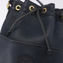 GUCCI Shoulder Bag Leather Navy Gold Tone 001 39 0791 Auth BA15410-10