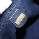 GUCCI Shoulder Bag Leather Navy Gold Tone 001 39 0791 Auth BA15410-11