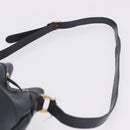 GUCCI Shoulder Bag Leather Navy Gold Tone 001 39 0791 Auth BA15410-8