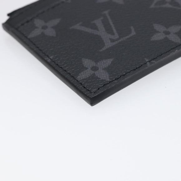 LOUIS VUITTON Monogram Eclipse Coin Card Holder M29656 LV Auth BA15412M