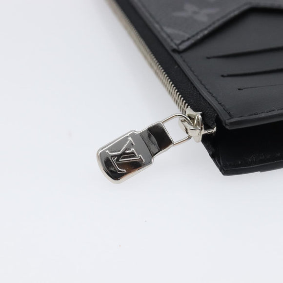 LOUIS VUITTON Monogram Eclipse Coin Card Holder M29656 LV Auth BA15412M