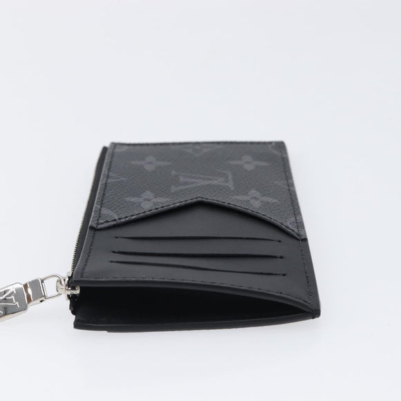 LOUIS VUITTON Monogram Eclipse Coin Card Holder M29656 LV Auth BA15412M