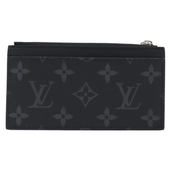 LOUIS VUITTON Monogram Eclipse Coin Card Holder M29656 LV Auth BA15412M