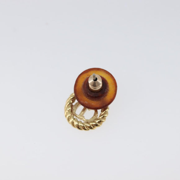 Christian Dior Earring Metal Gold Tone Auth BA15415