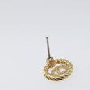 Christian Dior Earring Metal Gold Tone Auth BA15415-8