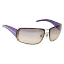 CHANEL Sunglasses Plastic Purple Silver CC Auth BA15416-1