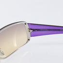 CHANEL Sunglasses Plastic Purple Silver CC Auth BA15416-14