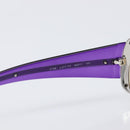 CHANEL Sunglasses Plastic Purple Silver CC Auth BA15416-17