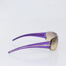 CHANEL Sunglasses Plastic Purple Silver CC Auth BA15416-4
