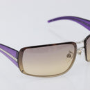 CHANEL Sunglasses Plastic Purple Silver CC Auth BA15416-5