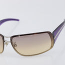 CHANEL Sunglasses Plastic Purple Silver CC Auth BA15416-6