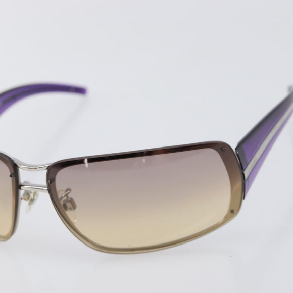 CHANEL Sunglasses Plastic Purple Silver CC Auth BA15416