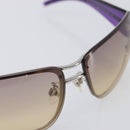 CHANEL Sunglasses Plastic Purple Silver CC Auth BA15416-7