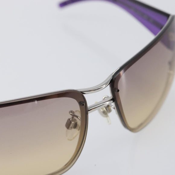 CHANEL Sunglasses Plastic Purple Silver CC Auth BA15416