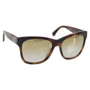 CHANEL Sunglasses Plastic Brown Silver CC Auth BA15428-1