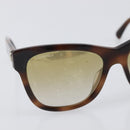 CHANEL Sunglasses Plastic Brown Silver CC Auth BA15428-5