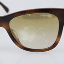 CHANEL Sunglasses Plastic Brown Silver CC Auth BA15428-7