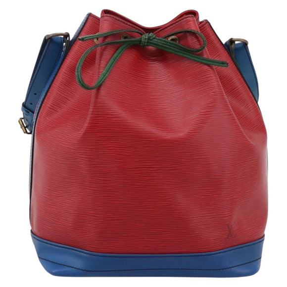 LOUIS VUITTON Epi Noe Shoulder Bag Red Green Blue M44082 LV Auth BA15430