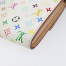 LOUIS VUITTON Monogram Multicolor Portefeiulle Sarah White M93745 Auth BA15433-16