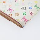 LOUIS VUITTON Monogram Multicolor Portefeiulle Sarah White M93745 Auth BA15433-17