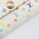 LOUIS VUITTON Monogram Multicolor Portefeiulle Sarah White M93745 Auth BA15433-7