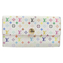 LOUIS VUITTON Monogram Multicolor Portefeiulle Sarah White M93745 Auth BA15433-13