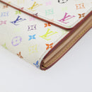 LOUIS VUITTON Monogram Multicolor Portefeiulle Sarah White M93745 Auth BA15433-14