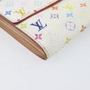 LOUIS VUITTON Monogram Multicolor Portefeiulle Sarah White M93745 Auth BA15433-15