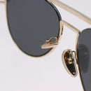 PRADA Sunglasses Metal Gold Black Auth BA15434-13