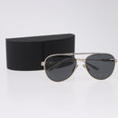 PRADA Sunglasses Metal Gold Black Auth BA15434-17
