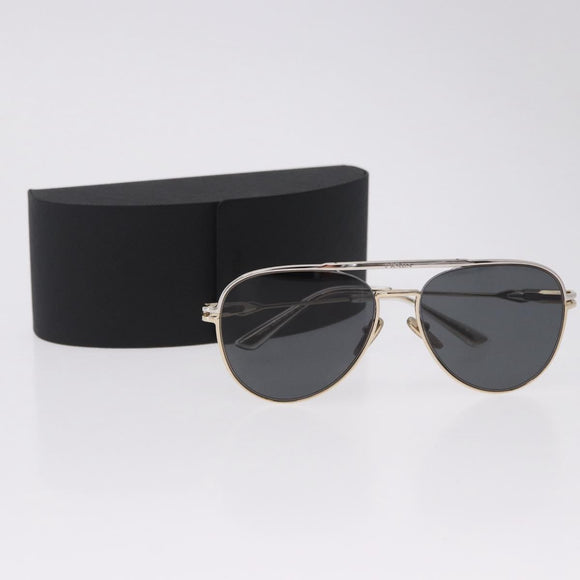 PRADA Sunglasses Metal Gold Black Auth BA15434
