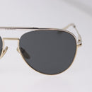 PRADA Sunglasses Metal Gold Black Auth BA15434-5