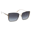BVLGARI Sunglasses Plastic Black Gold Tone Auth BA15436V-1