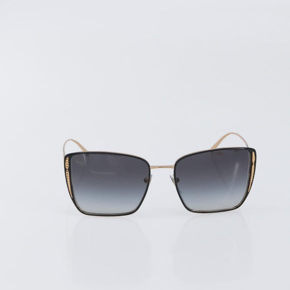 BVLGARI Sunglasses Plastic Black Gold Tone Auth BA15436V