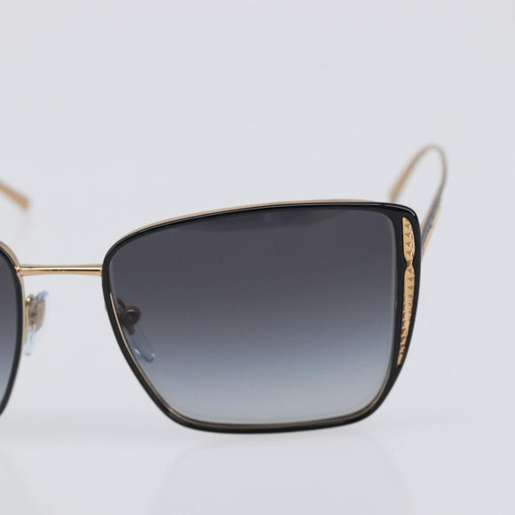 BVLGARI Sunglasses Plastic Black Gold Tone Auth BA15436V