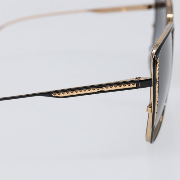 BVLGARI Sunglasses Plastic Black Gold Tone Auth BA15436V