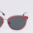 BURBERRY Sunglasses Plastic 2 Set Red Silver Gold Auth BA15437-13