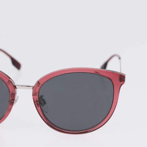 BURBERRY Sunglasses Plastic 2 Set Red Silver Gold Auth BA15437