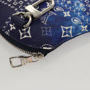 LOUIS VUITTON Monogram Bandana HIGH 5 Pouch White Blue M81410 LV Auth BA1543SM-21